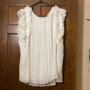 White flowy blouse